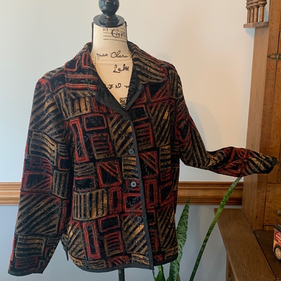Vintage reversible tapestry jacket - Picture 4 of 12
